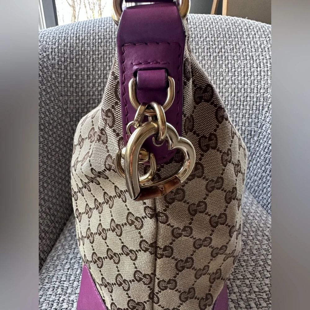 Authentic Gucci Large Bree Hobo Bag in GG Canvas - Picture 4 of 15